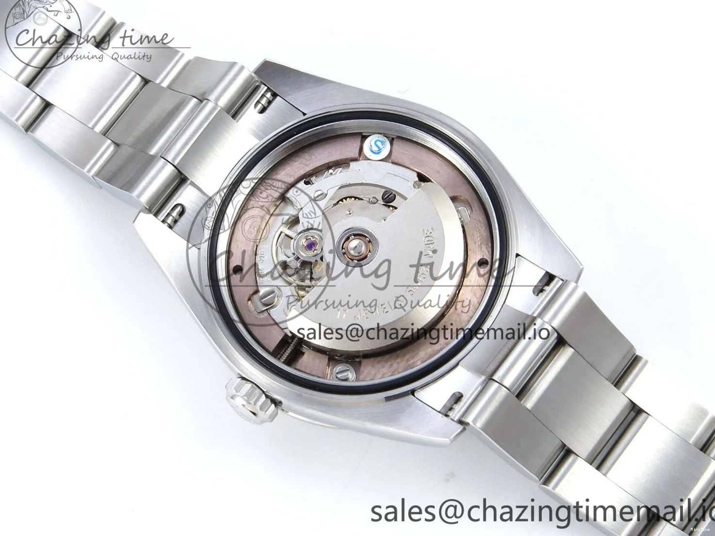 MiroTime 0421 TravelReady DateJust 31 278384RBR ARF 1:1 Best Edition 904L Steel Blue Diamonds Dial Diamonds Bezel on SS Oyster Bracelet ETA 434